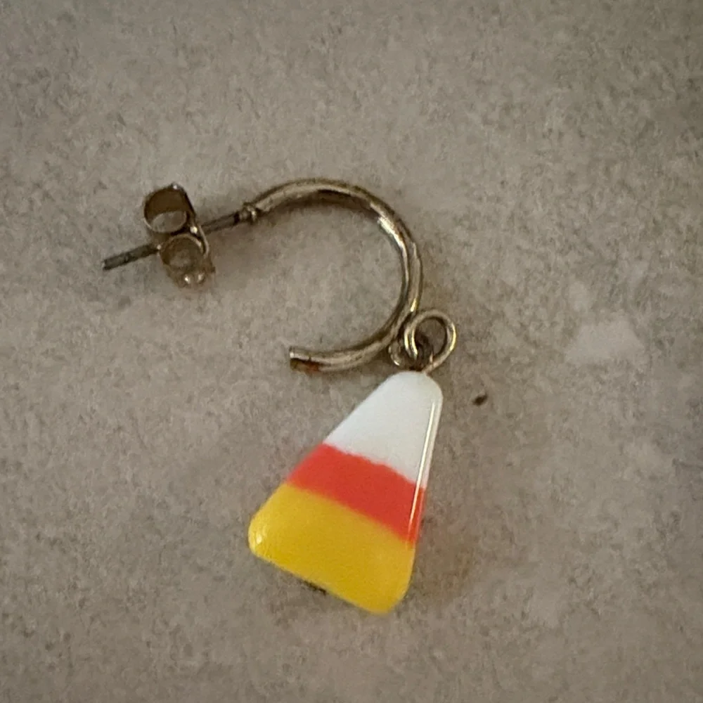 Candy Corn Hoop Earrings